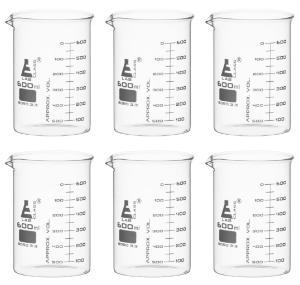Glass beaker 600 ml ASTM 12 pack
