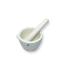 Mortar and pestle set, porcelain, fully glazed